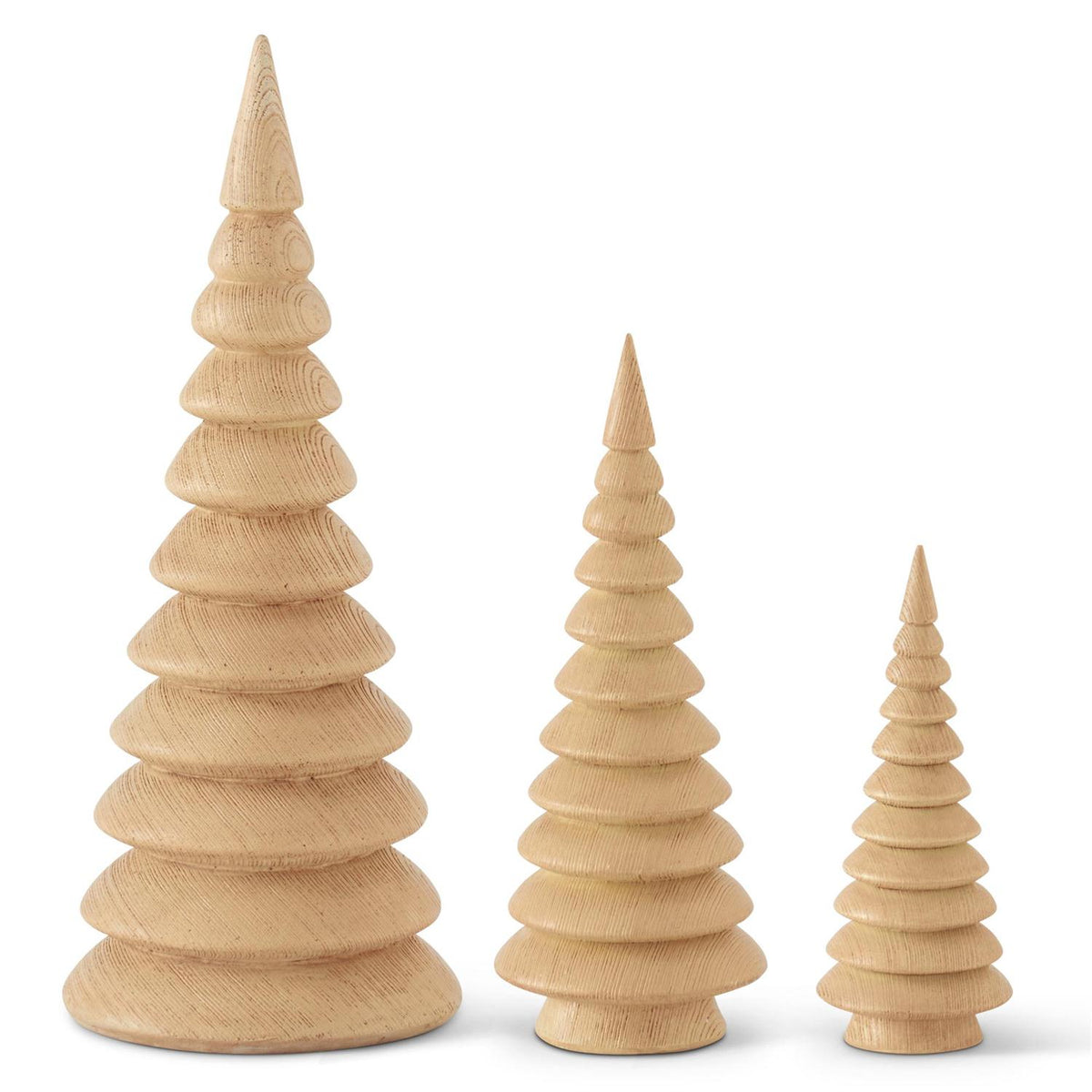 Cream Resin Woodgrain Trees