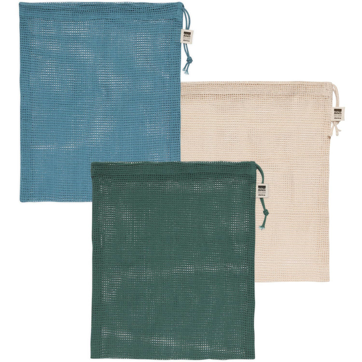 Le Marche Pine Mesh Produce Bags Set of 3