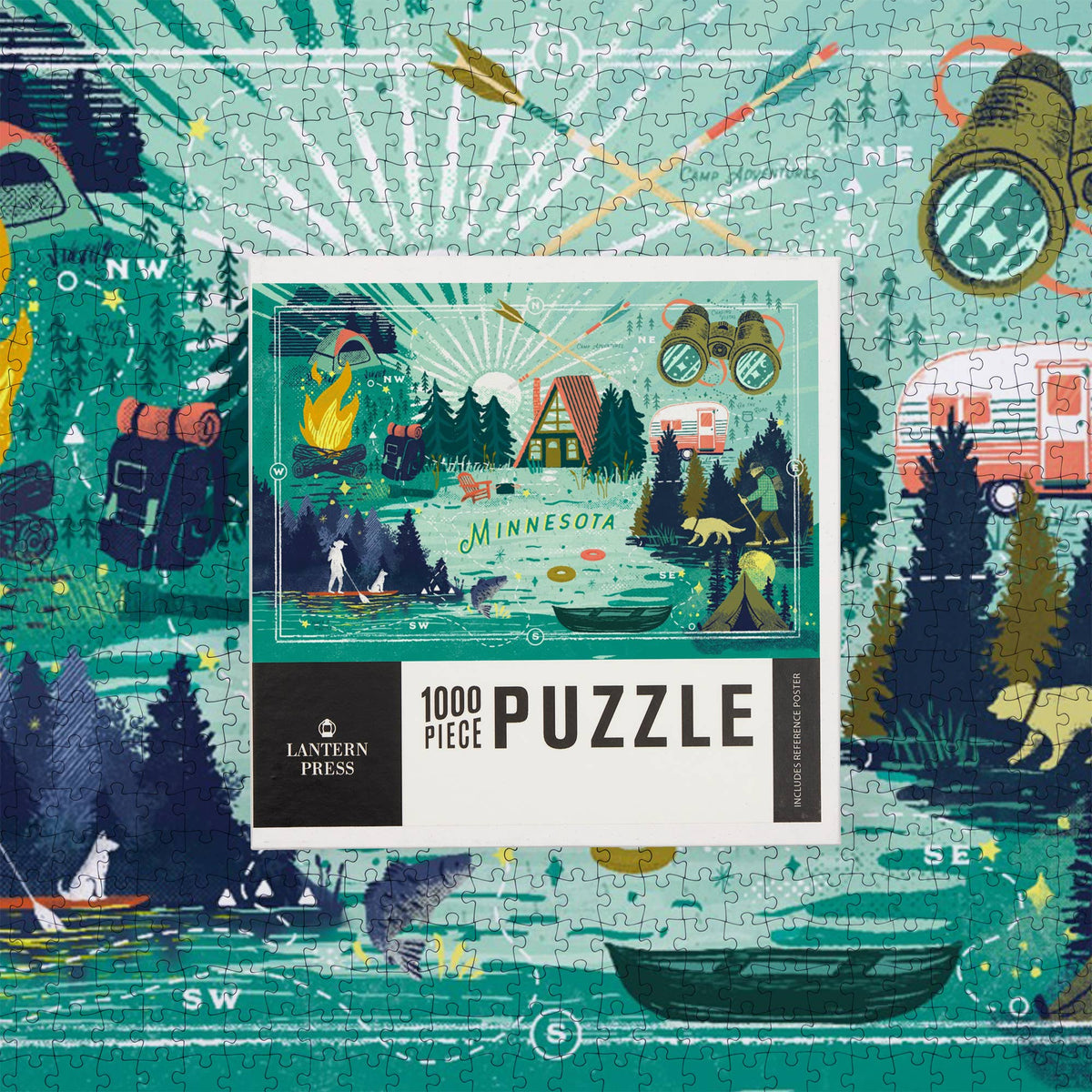 1000 PIECE PUZZLE Minnesota, Lake Life Series, Lake Life