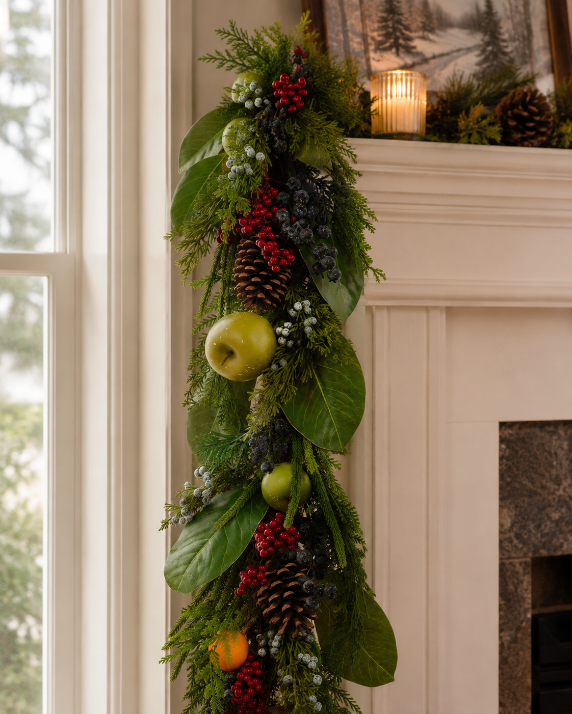6' Mixed Fruit Garland