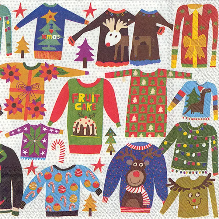 Ugly Christmas Sweater Decorative Paper Napkins Pack of 20
