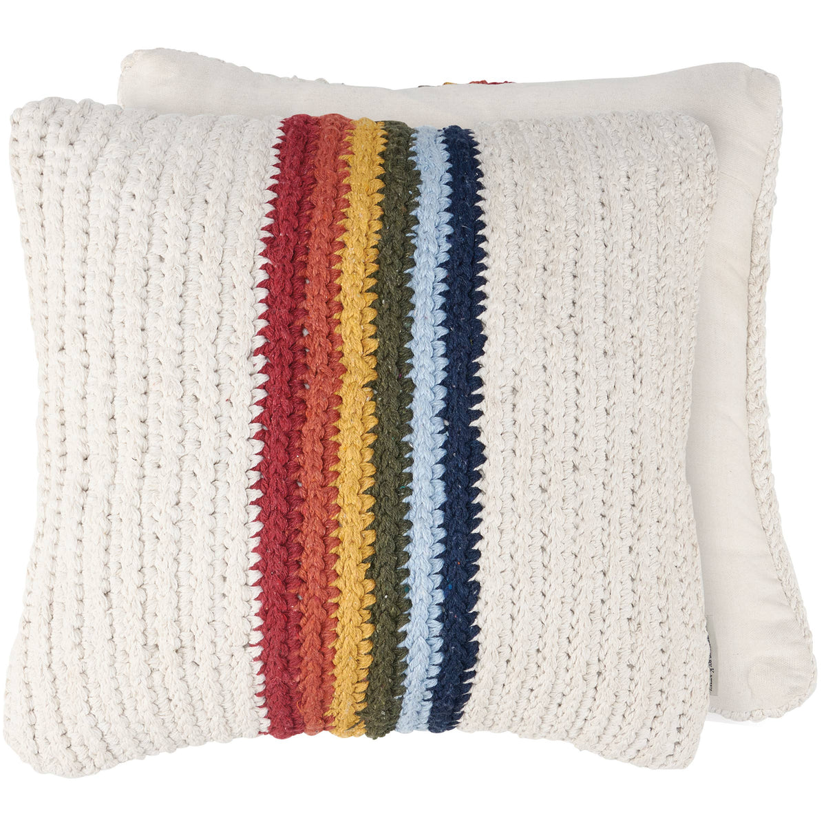 Rainbow Stripe Pillow