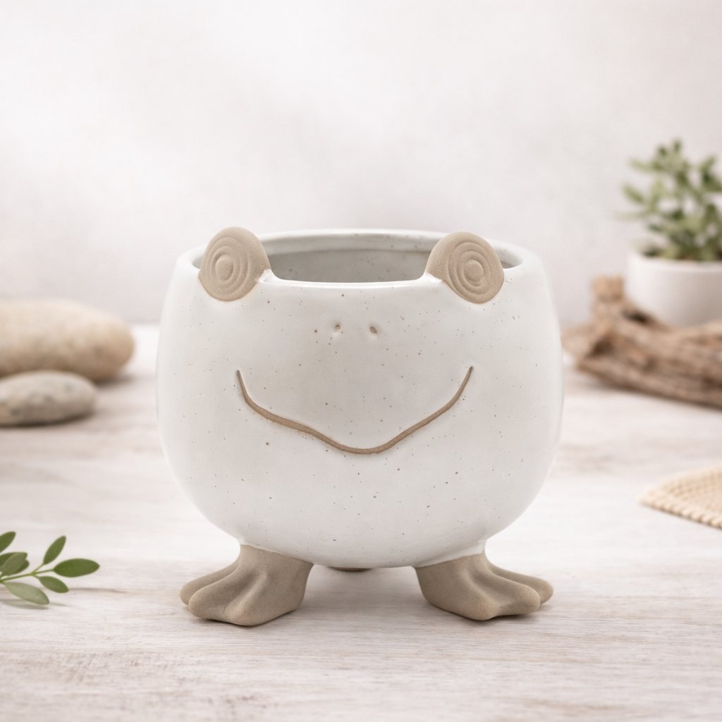 Ceramic Frog Planter