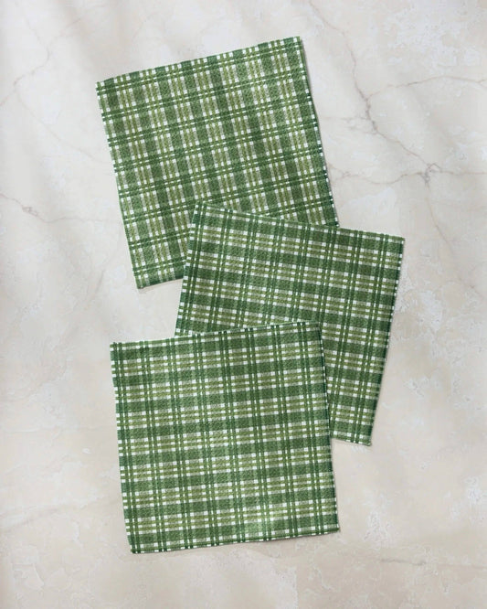 Shay Plaid Dishcloth Set