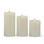Pearl Ivory Recessed Wax Luminara Pillar Candles