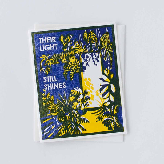 Their Light Still Shines Letterpress Sympathy Card