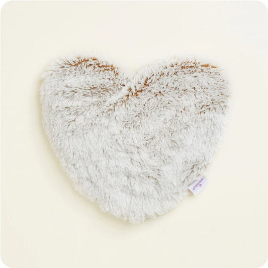 Marshmallow Brown Warmies® Heart Heat Pad