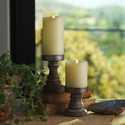 6.5" Indoor Pillar Luminara Candle with LED Flame