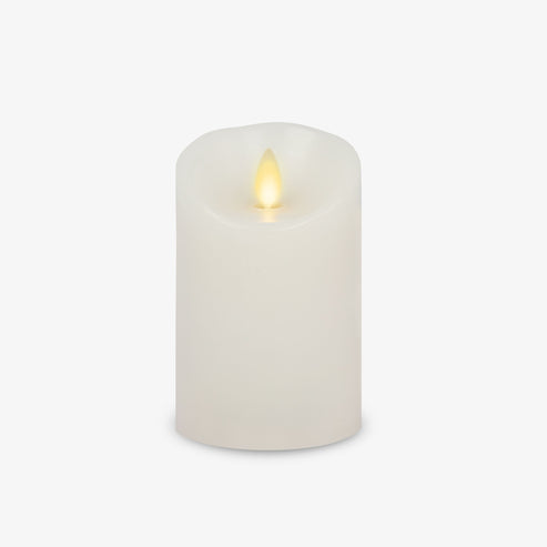 White Wax Luminara Indoor Color Changing Pillar Candles