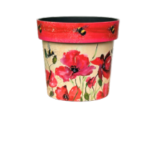 Poppies & Bees Zest Pot