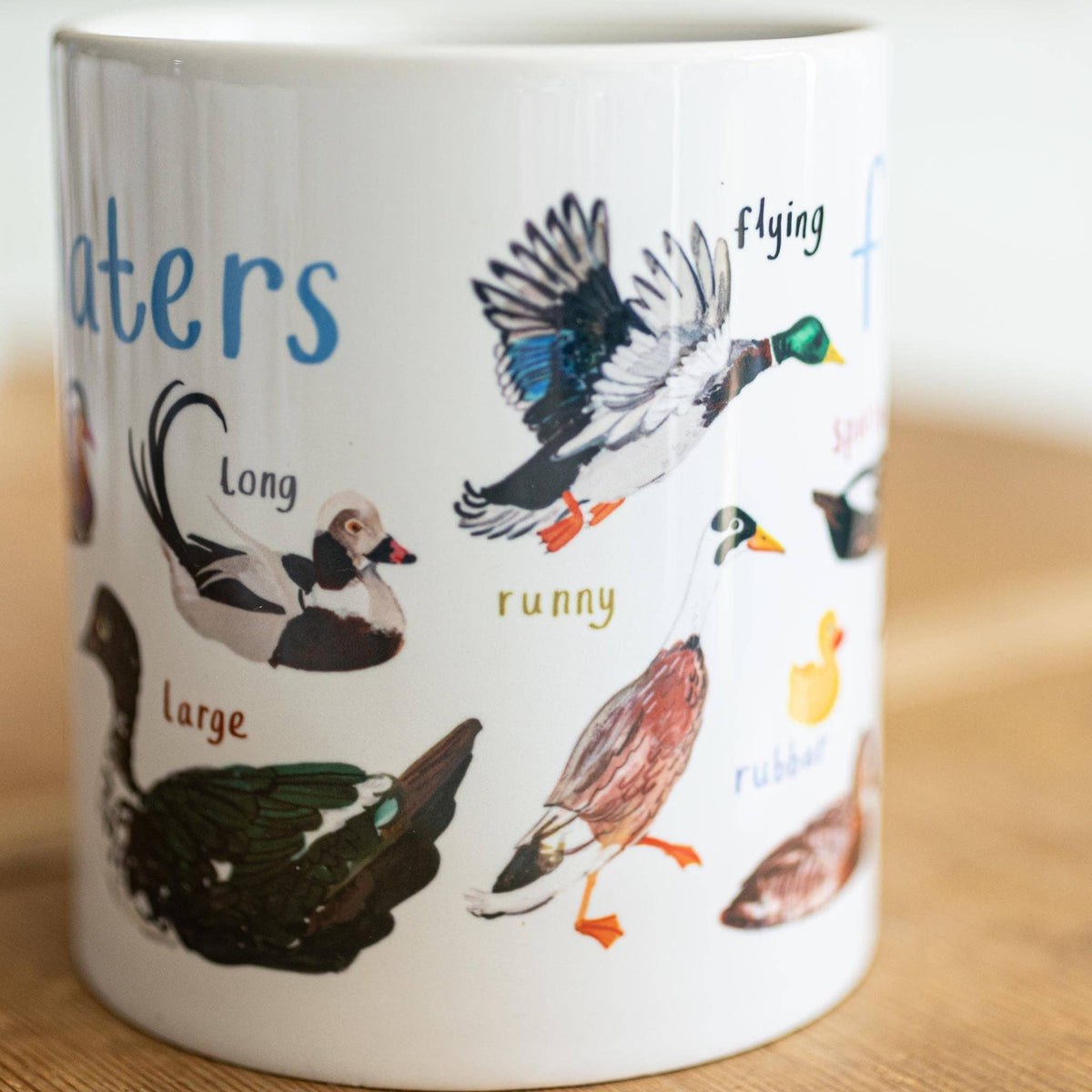 Floaters Ceramic Bird Pun Mug