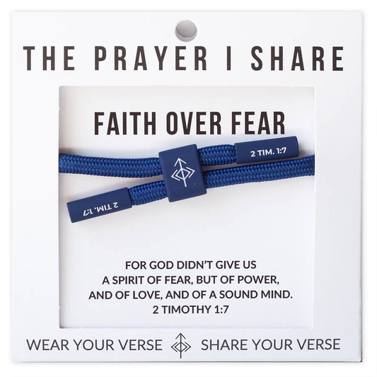 FAITH OVER FEAR Bracelet, Christian Cord Bracelet | Military