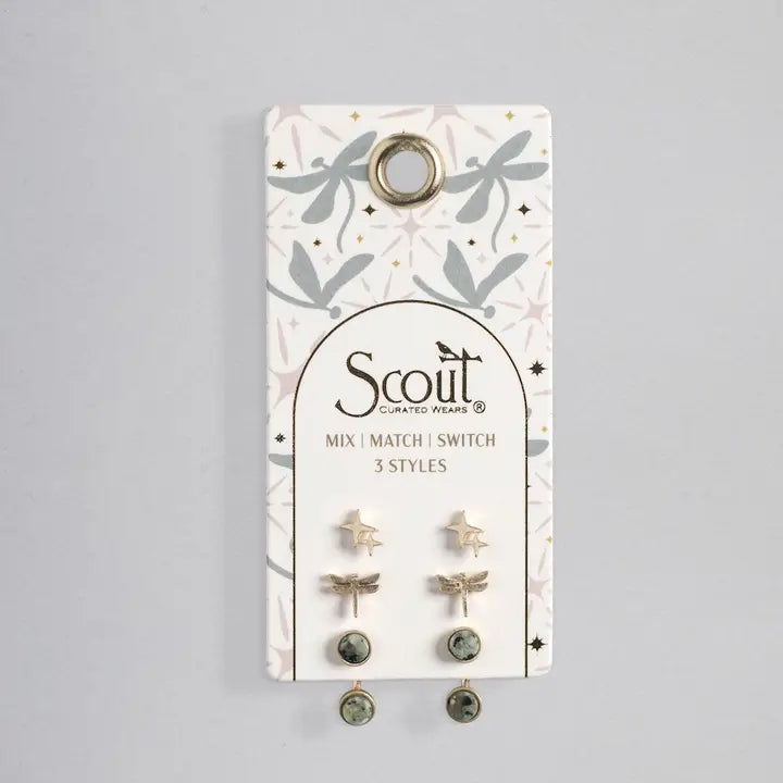 Stud Trio Ear Jacket Set