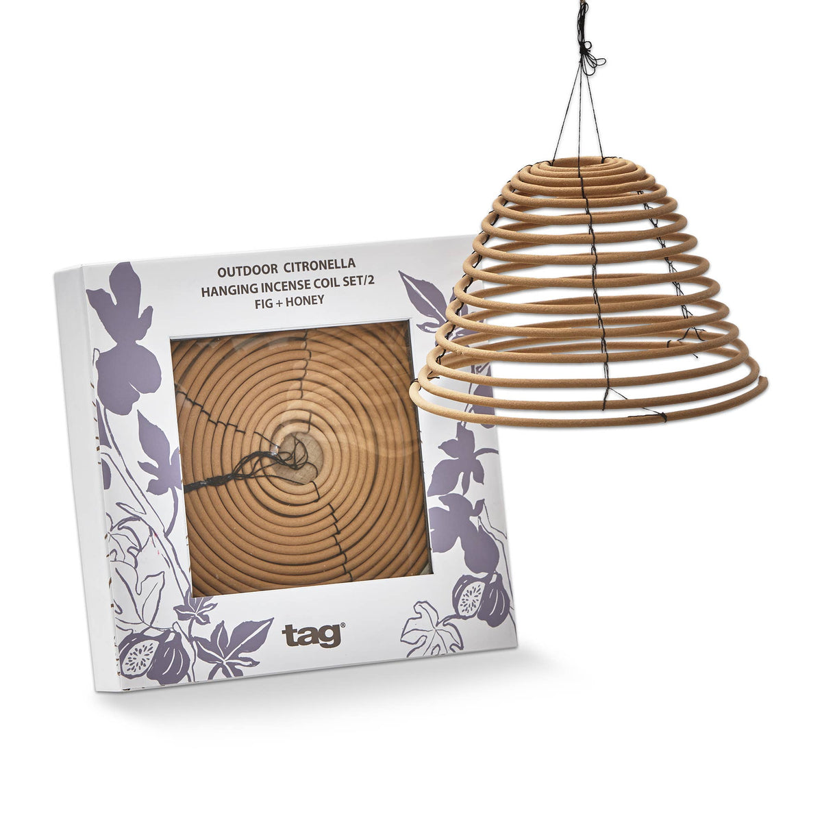 Fig Honey Citro Hanging Coil Set of 2 Citronella Summer
