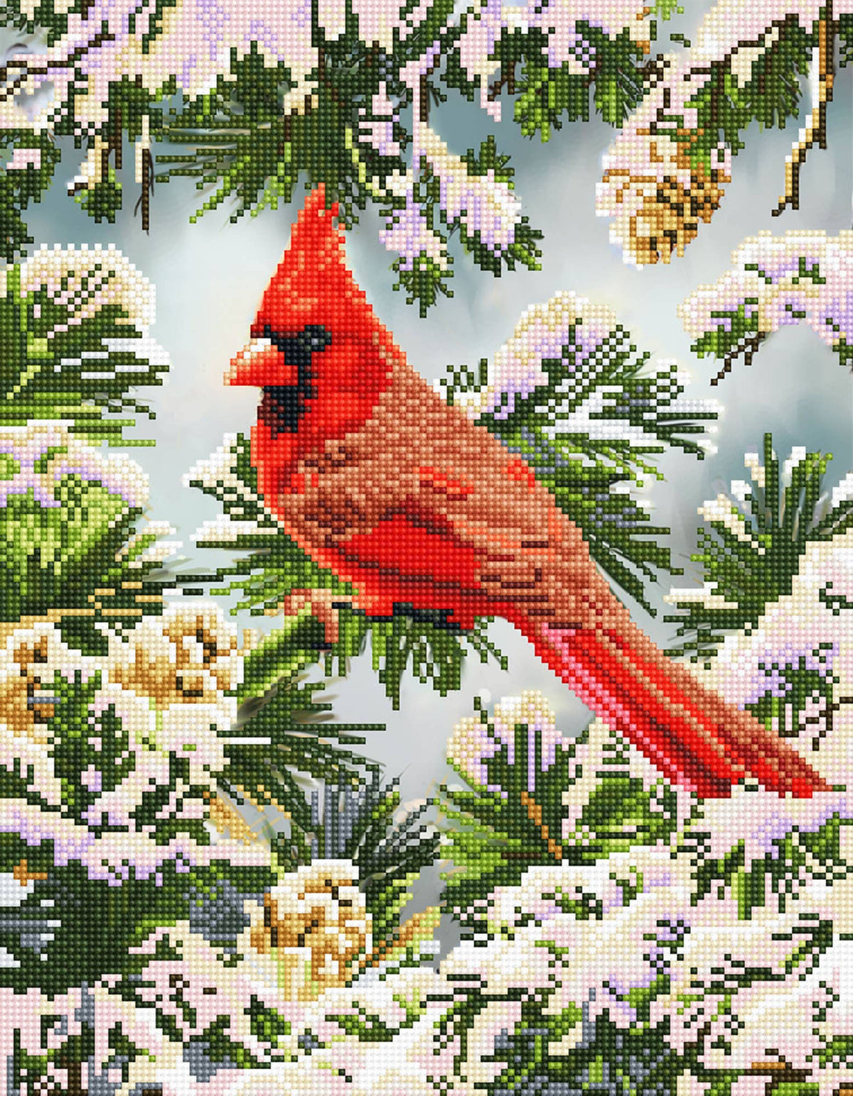 Good Fortune Cardinal Diamond Art