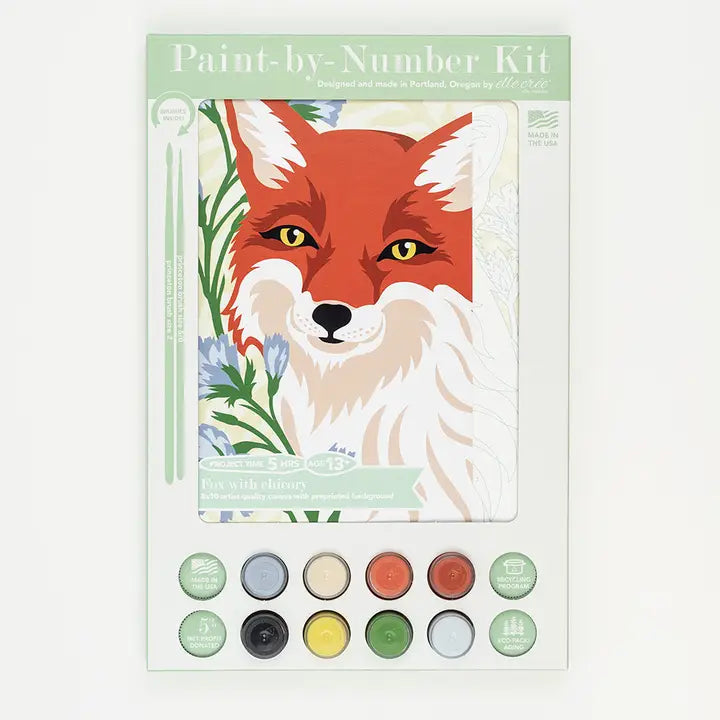 Fox with Chicory Paint by Number Kit