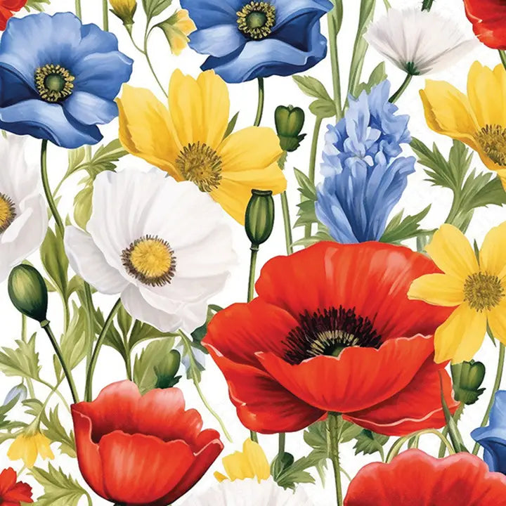 Summer Blossoms Decorative Paper Napkins Pack of 20