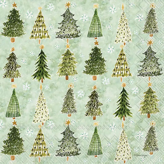 Christmas Tree Decorative Paper Napkins Pack of 20