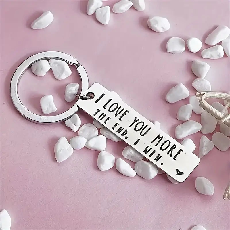 "I Love You More" Keychain