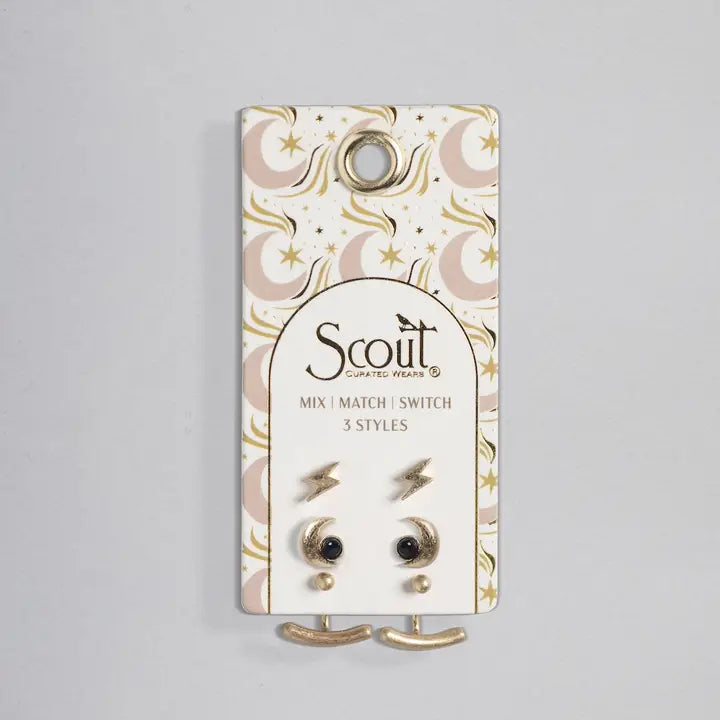 Stud Trio Ear Jacket Set