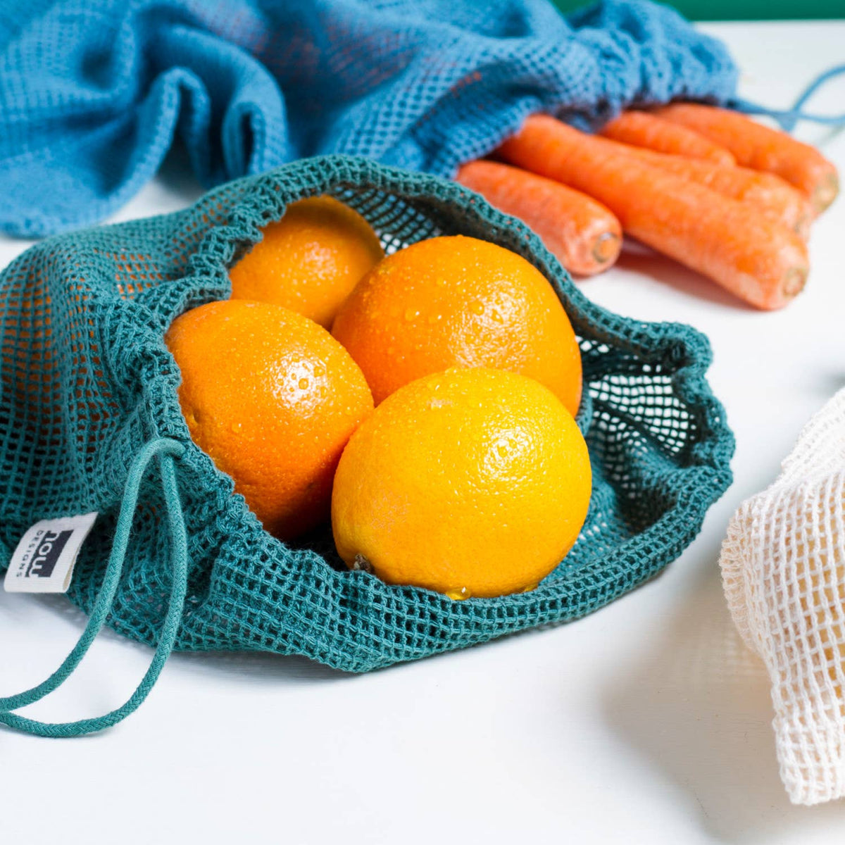Le Marche Pine Mesh Produce Bags Set of 3