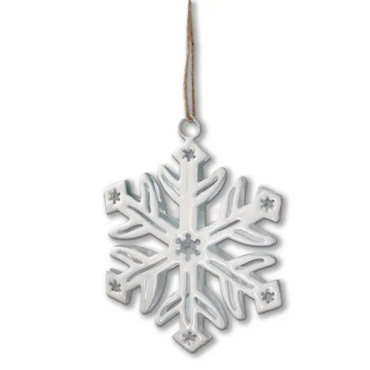 Christmas Snowflake Enamel Ornament