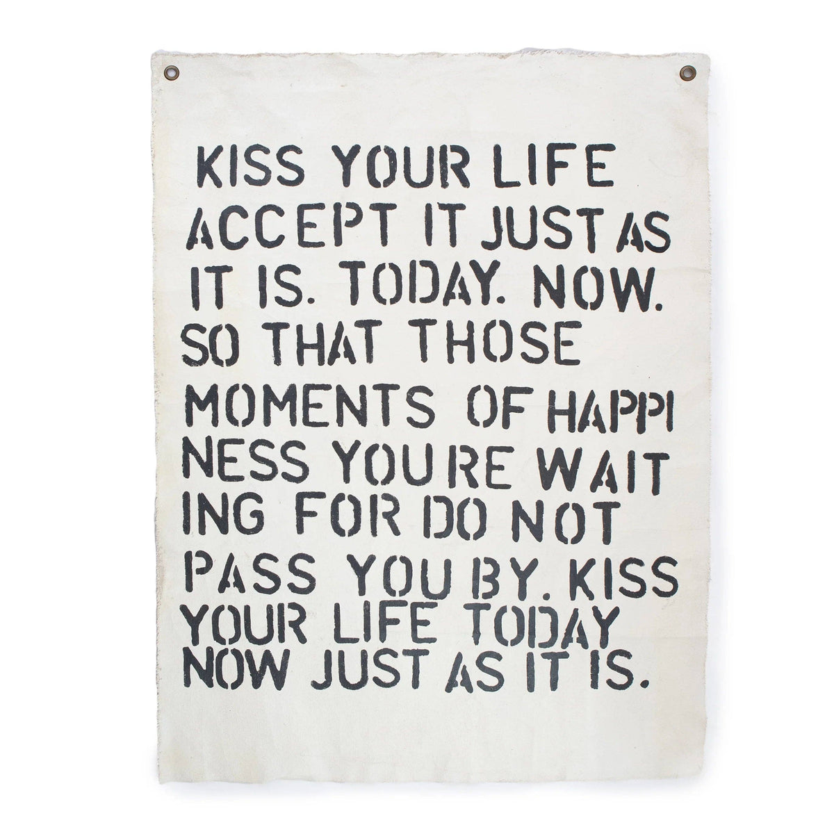Kiss Your Life Hand Painted Wall Hanging