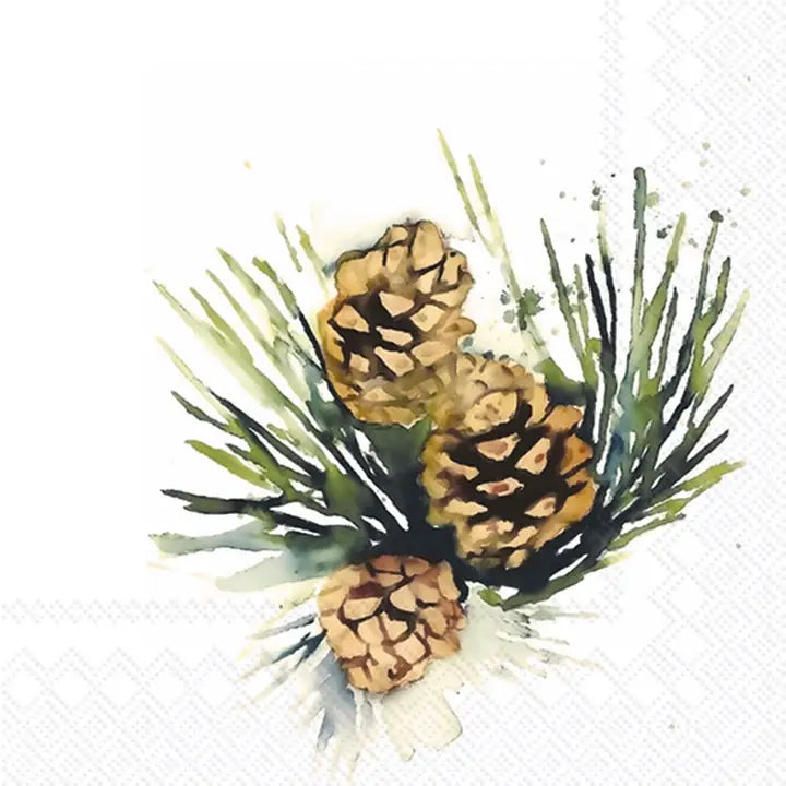 White Spruce Fall Decorative Paper Napkins Pack of 20