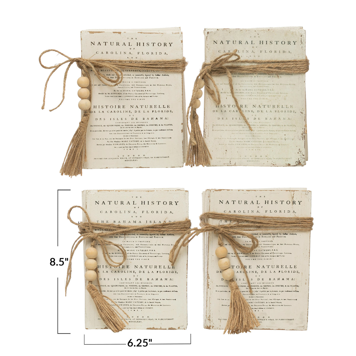 Wood Block Faux Books with Saying