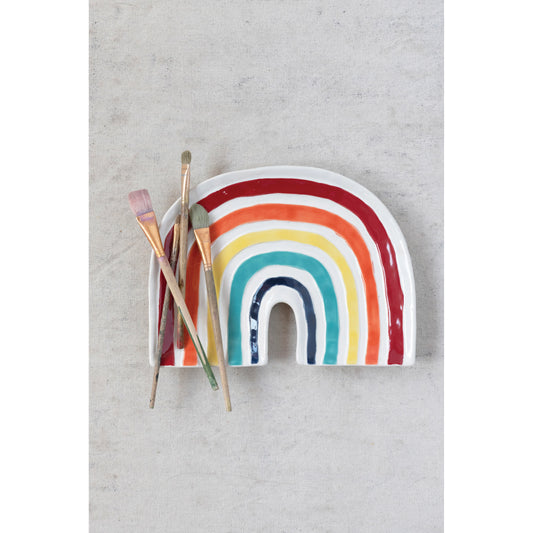 Stoneware Rainbow Plate