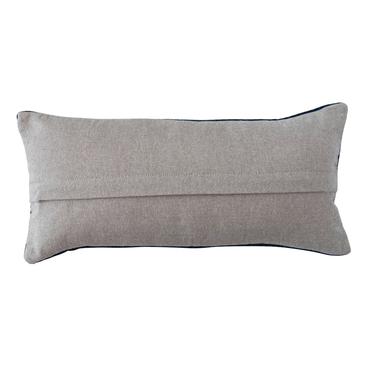 Velvet Embroidered Lumbar Pillow W/ Beetles