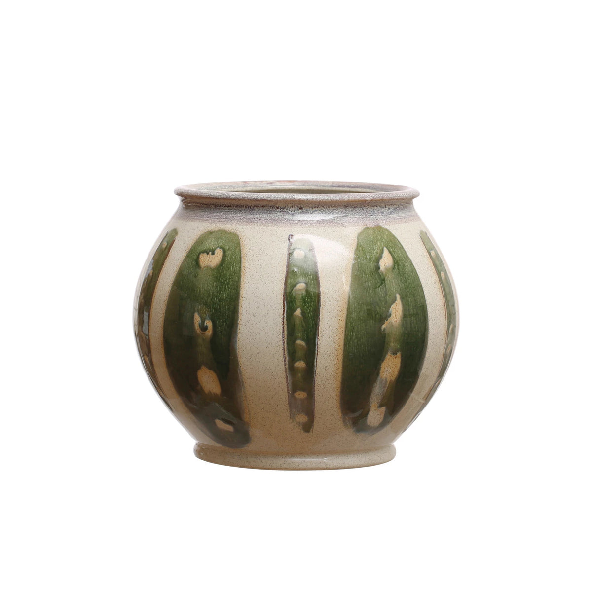 Hand Painted Stoneware Planter
