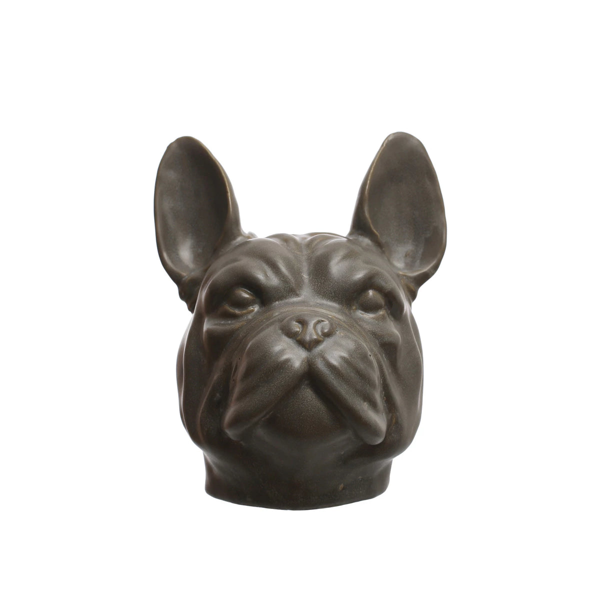 French Bulldog Head Vase