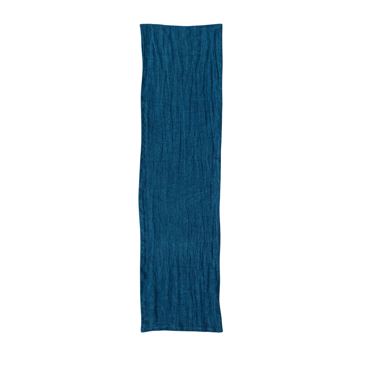 Navy Blue Stonewashed Linen Table Runner