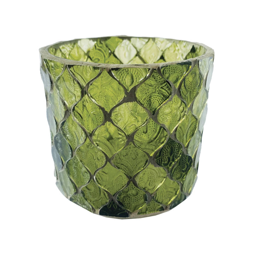 Recycled Glass Mosaic Tealight Holder