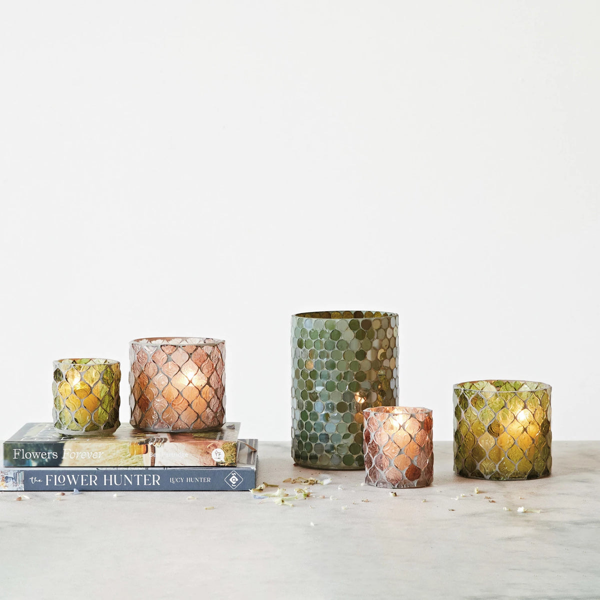 Recycled Glass Mosaic Tealight Holder
