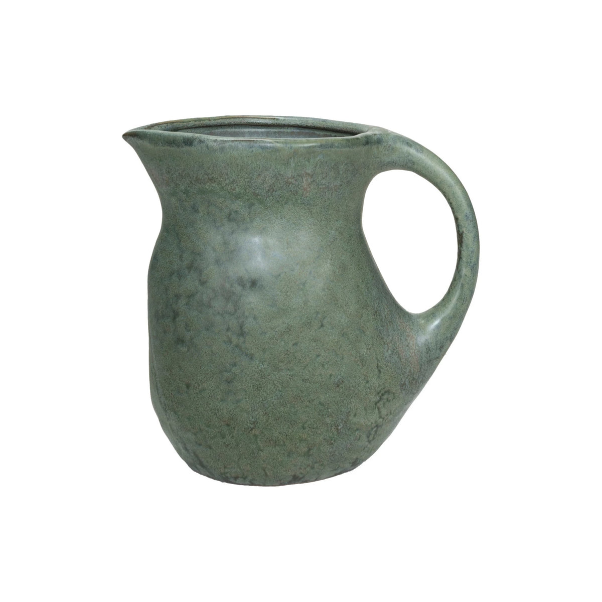 Matte Teal Quart Stoneware Pitcher