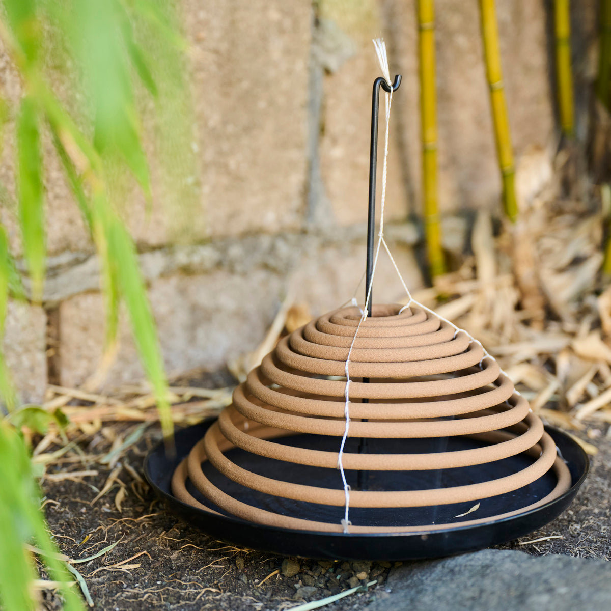 2 Piece Outdoor Hanging Incense Coils with Stand, Set of 3 in Box