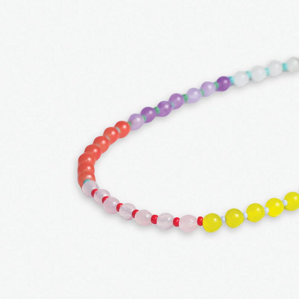 Drew Round Stone Necklace