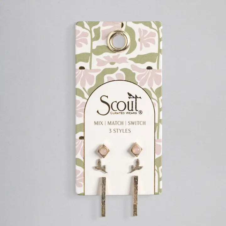 Stud Trio Ear Jacket Set