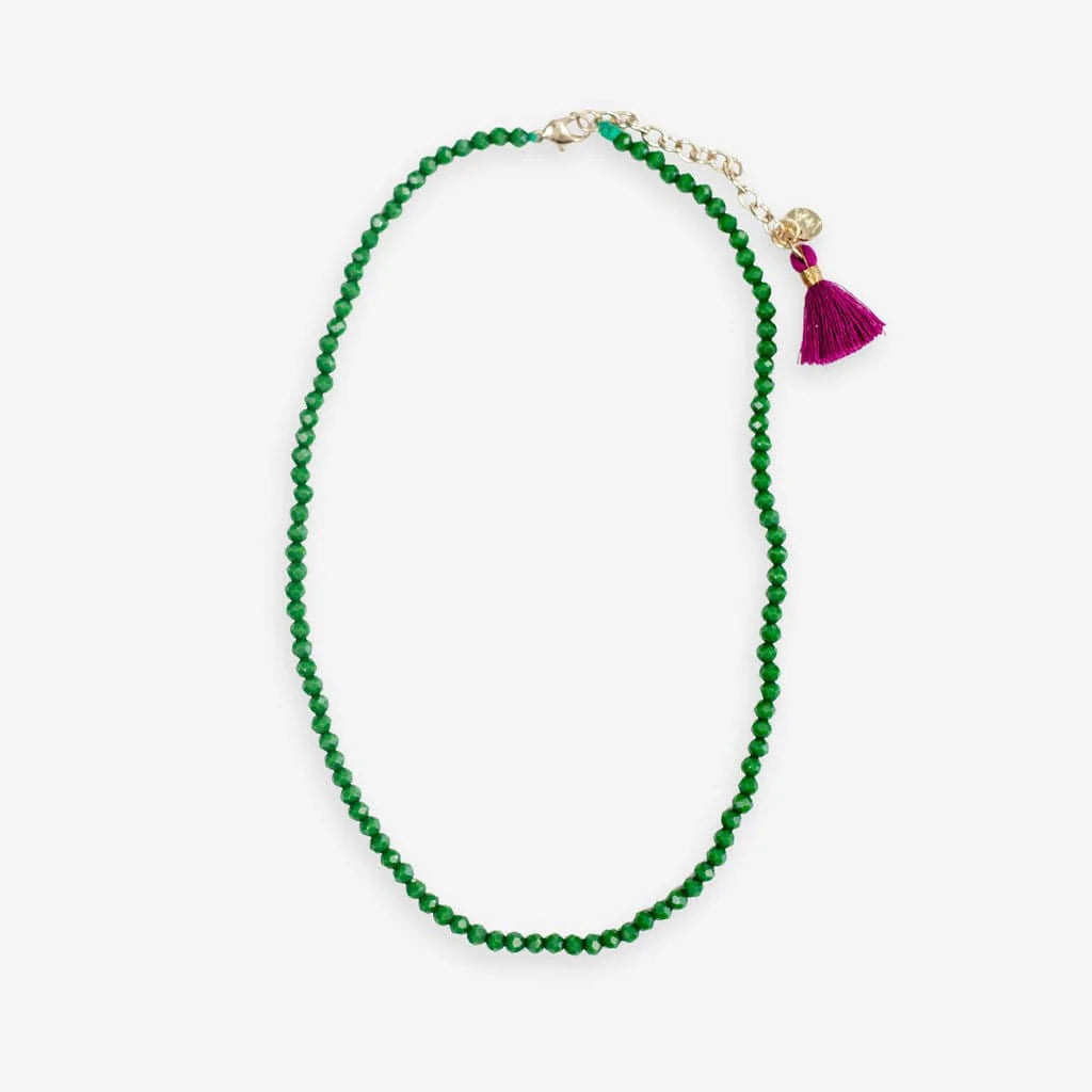 Hayden Crystal Necklace with Tassel