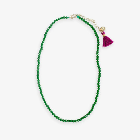 Hayden Crystal Necklace with Tassel