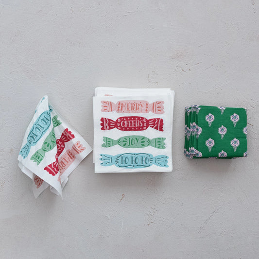 Paper Napkins with Candy Print & Word