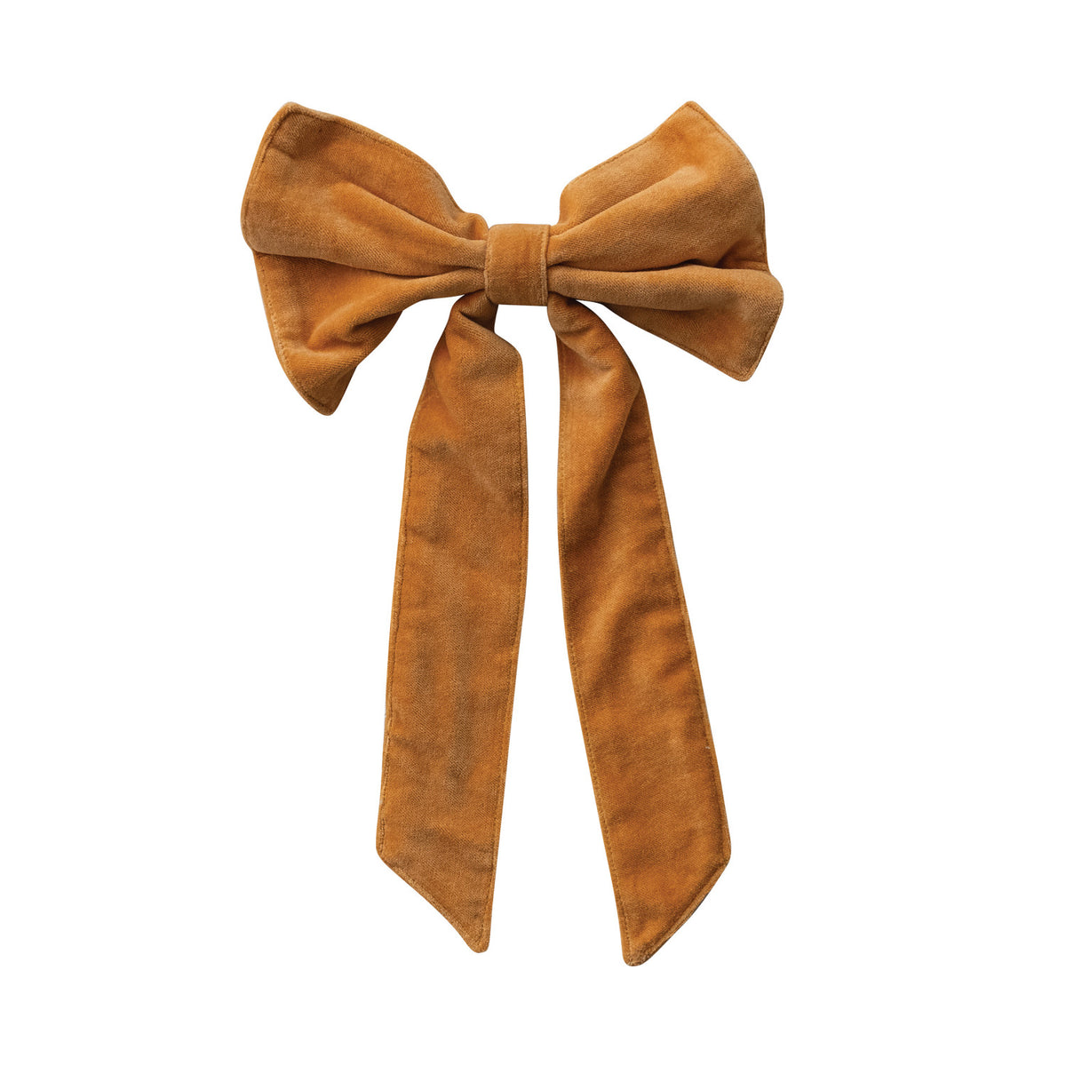 Cotton Velvet Clip-on Bow