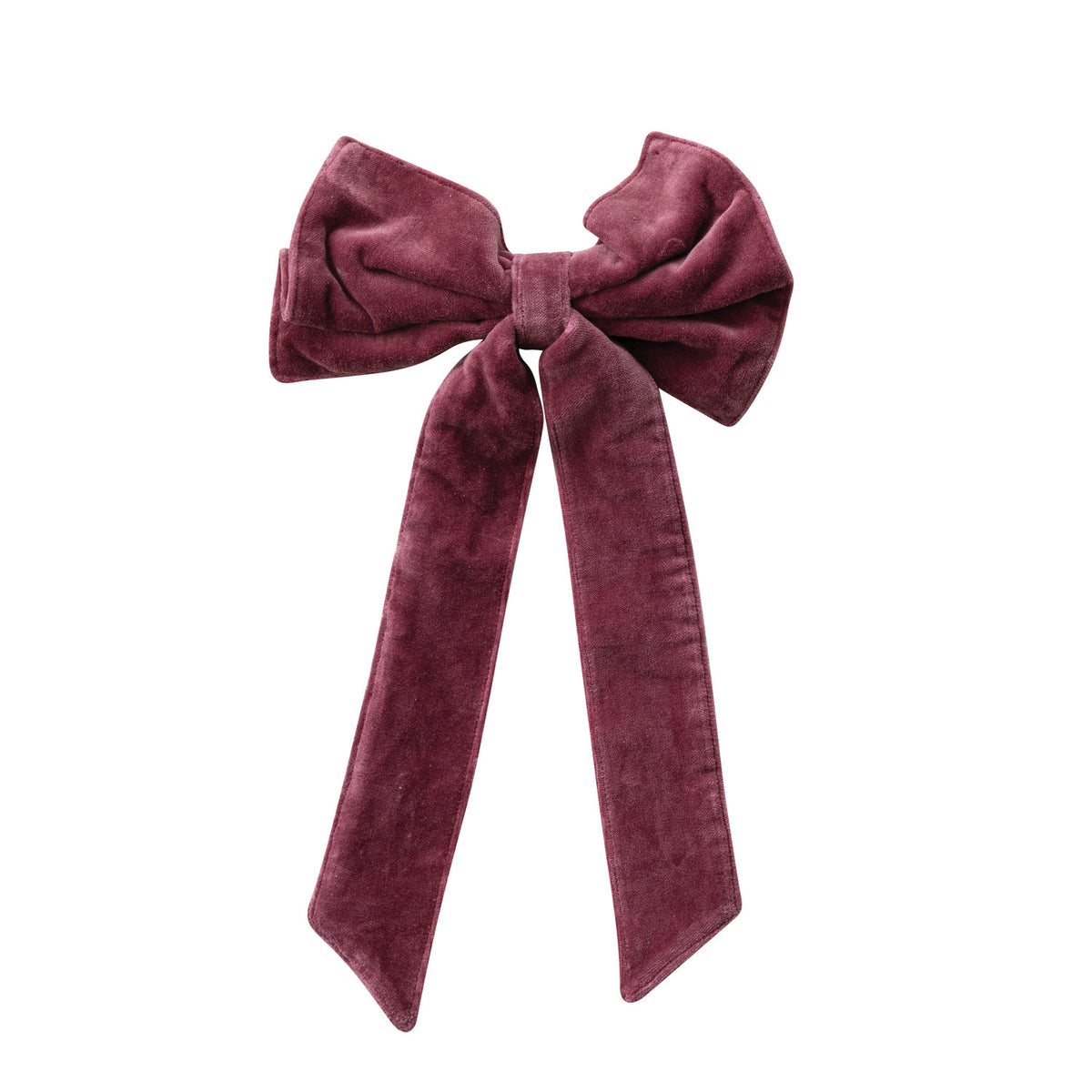 Cotton Velvet Clip-on Bow