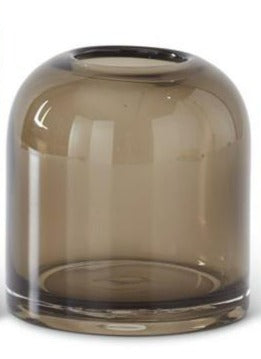 Brown Glass Cylinder Vase