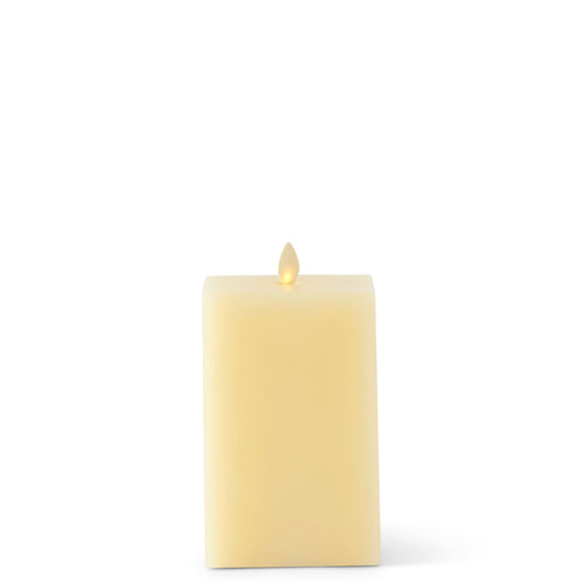 7.5" Indoor Square Luminara Candle with Realistic Flame
