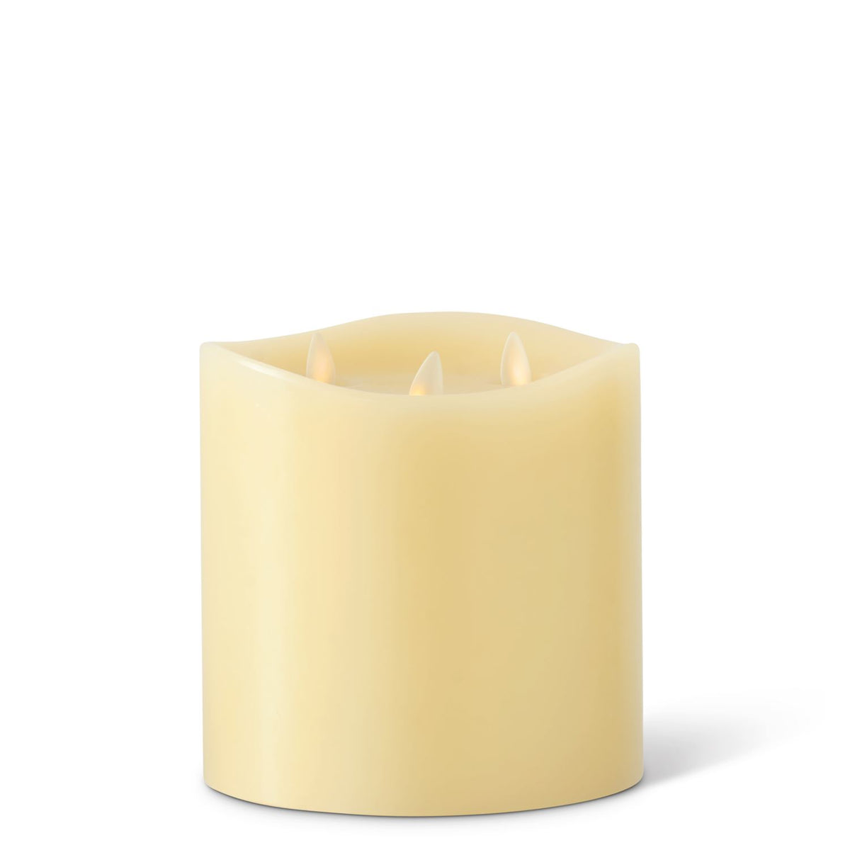 6" Luminara 3-Flame Indoor Pillar Candle