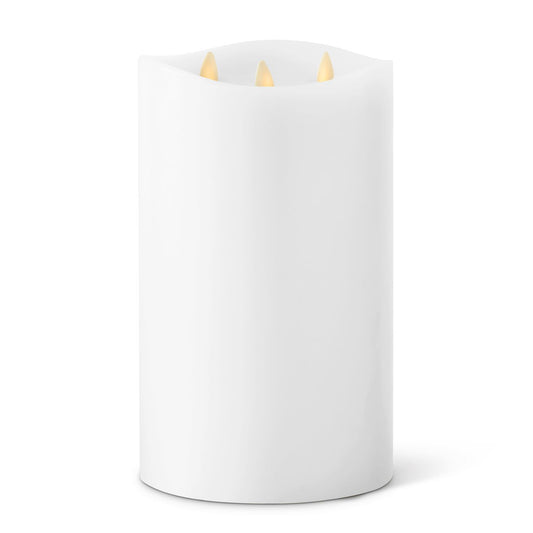 9.75" Luminara 3-Flame Indoor Pillar Candle