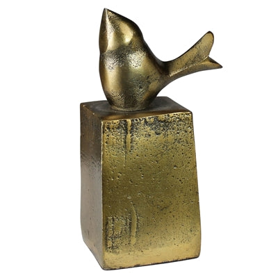 Brass Bird on Block